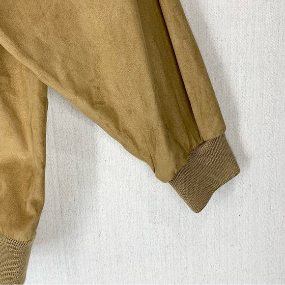 Weatherproof~NWT~Men’s Tan Faux‎ Suede Collared Pullover~Sz L - Picture 7 of 10